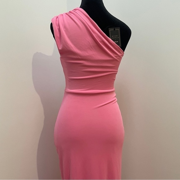 NEW! Michael Costello x REVOLVE- Sofie Gown One Shoulder Pink Maxi Dress Size XS - Picture 12 of 15